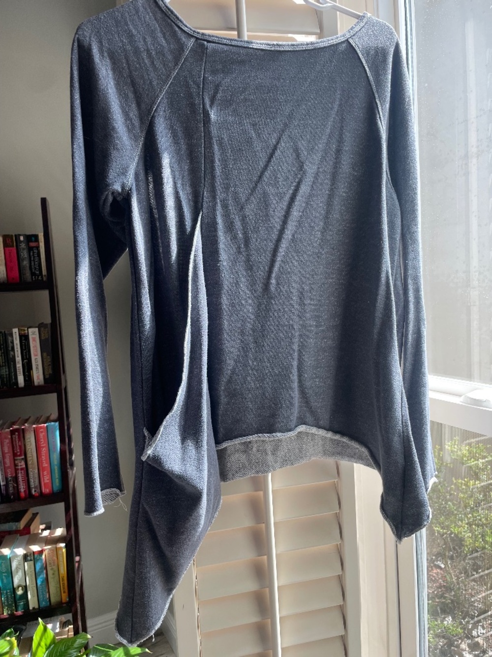 Gray asymmetrical pullover